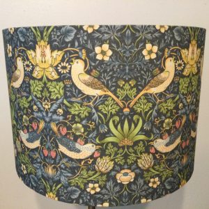 Strawberry Thief II, Drum Shade 30cm diameter x 20cm high. Free delivery.